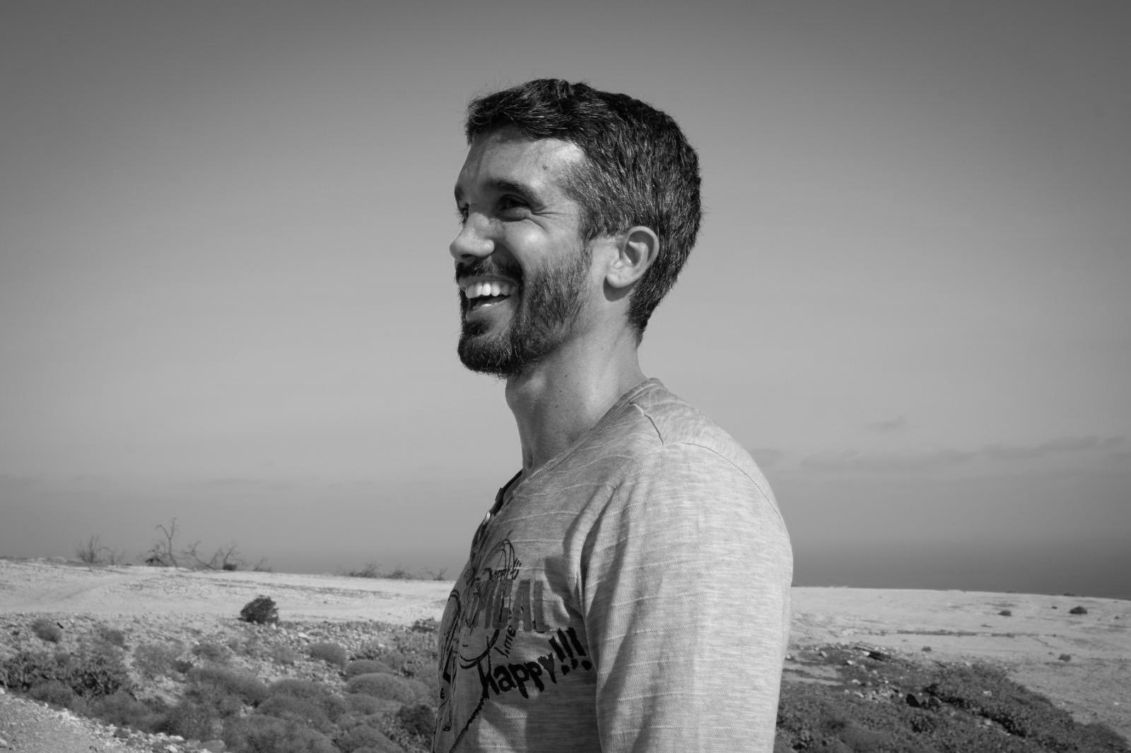 Joel Fuertes durante una charla